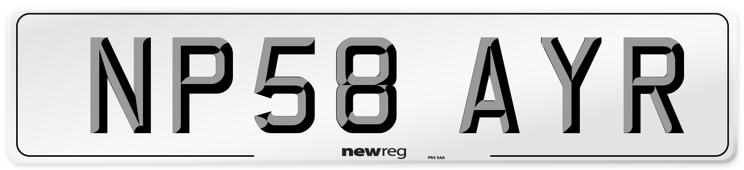 NP58 AYR Number Plate from New Reg